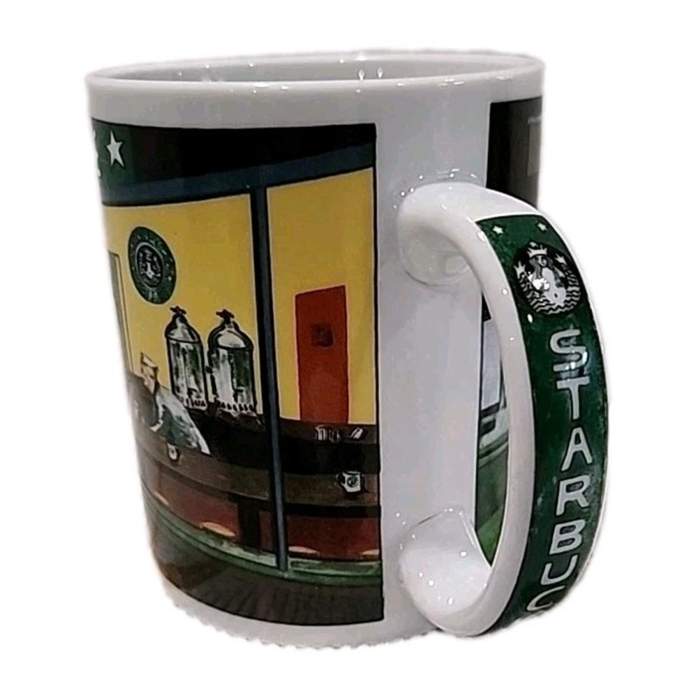 STARBUCKS Nighthawks Chaleur Collectible Coffee Mug Ceramic Cup 14oz.